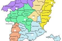 Kaart politierechtbank Limburg